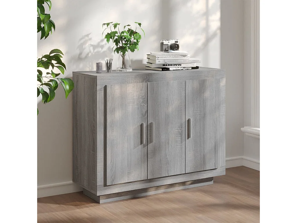 Buffet Sonoma gris 92x35x75 cm Bois d'ingénierie EGER63648