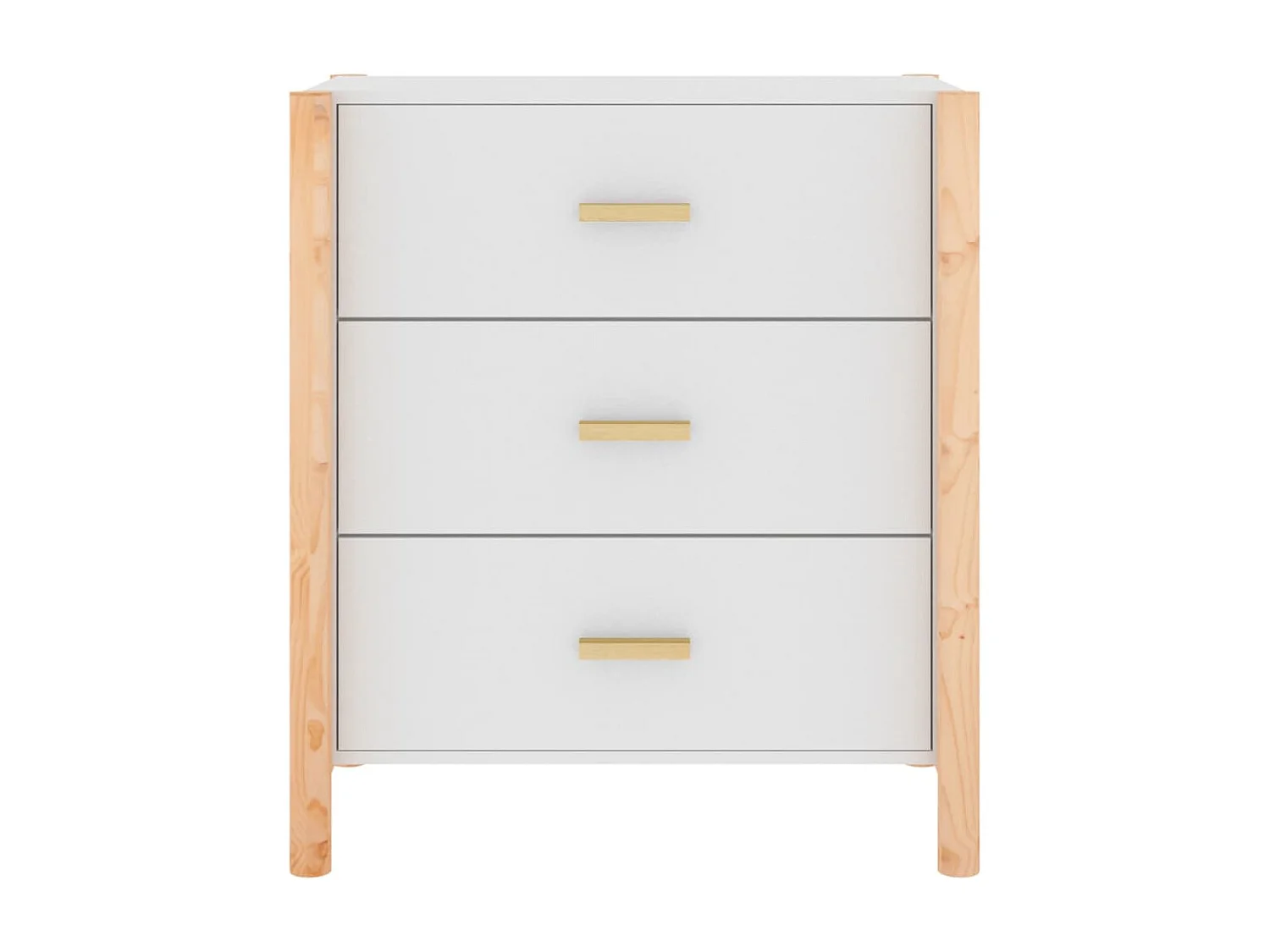 Aparador de madera contrachapada blanco 62x38x70 cm ES37201