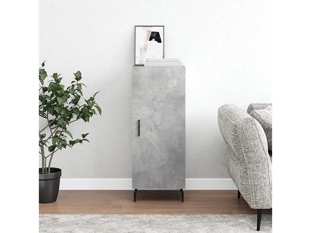 Buffet Gris béton 34,5x34x90 cm Bois d'ingénierie QWE77290