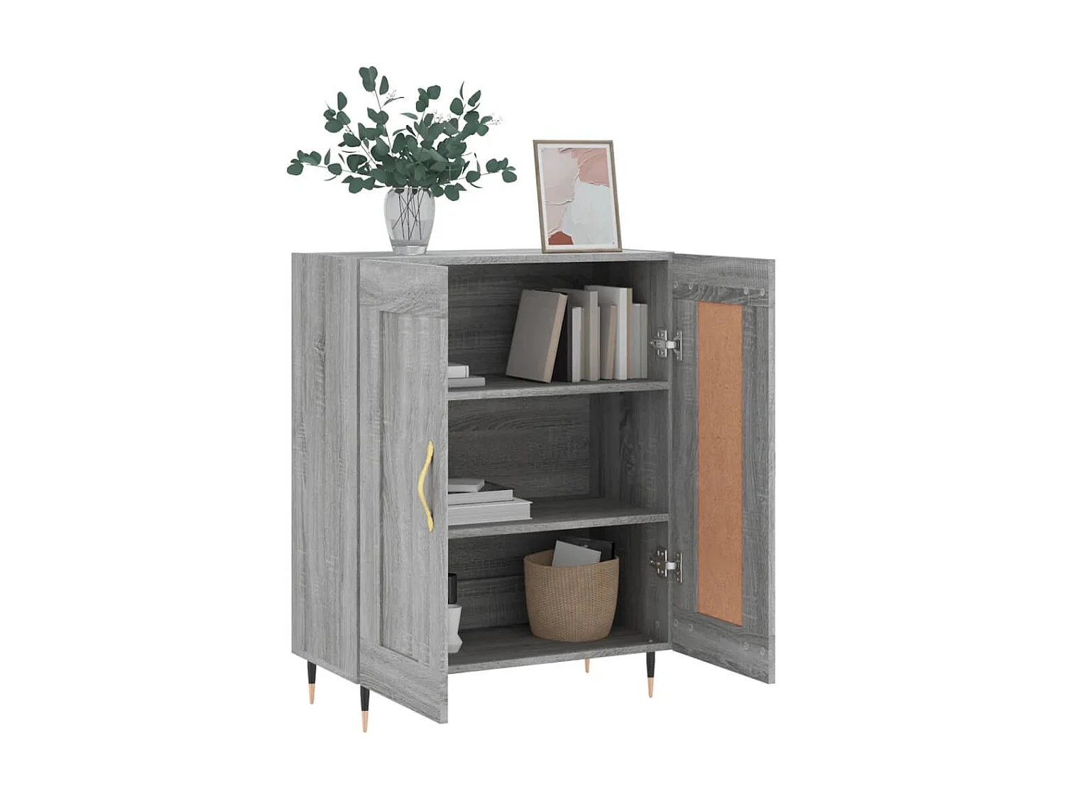 Buffet sonoma gris 69,5x34x90 cm bois d'ingénierie QWE23663