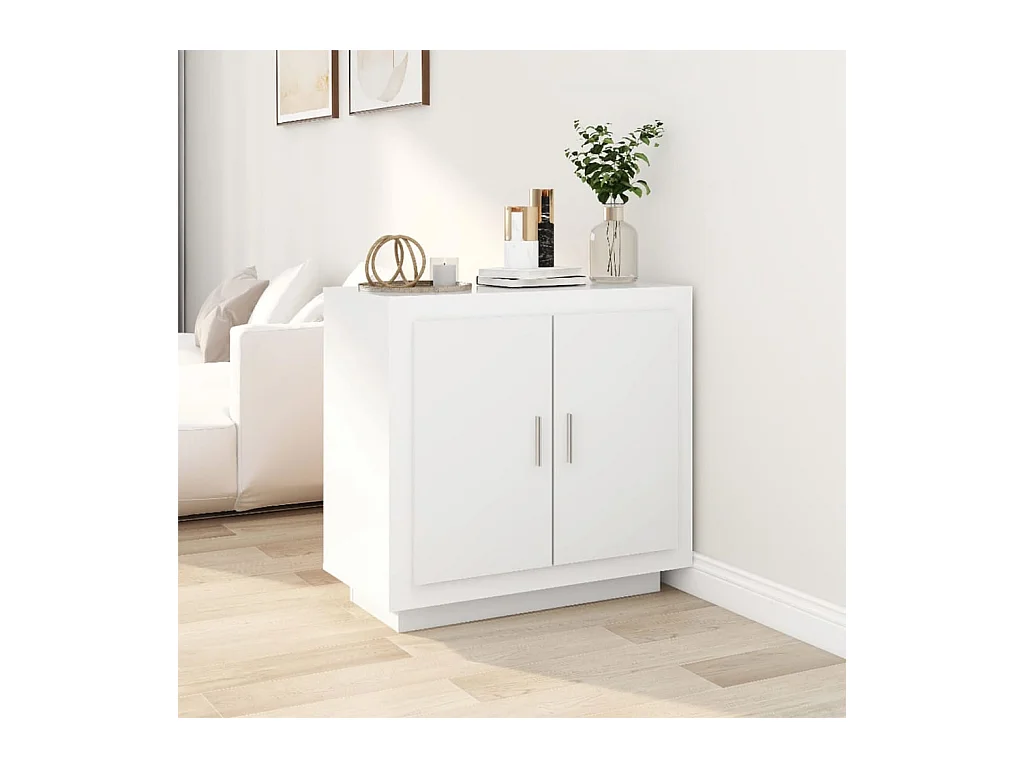 Buffet Blanc 80x40x75 cm Bois d'ingénierie EGER37320