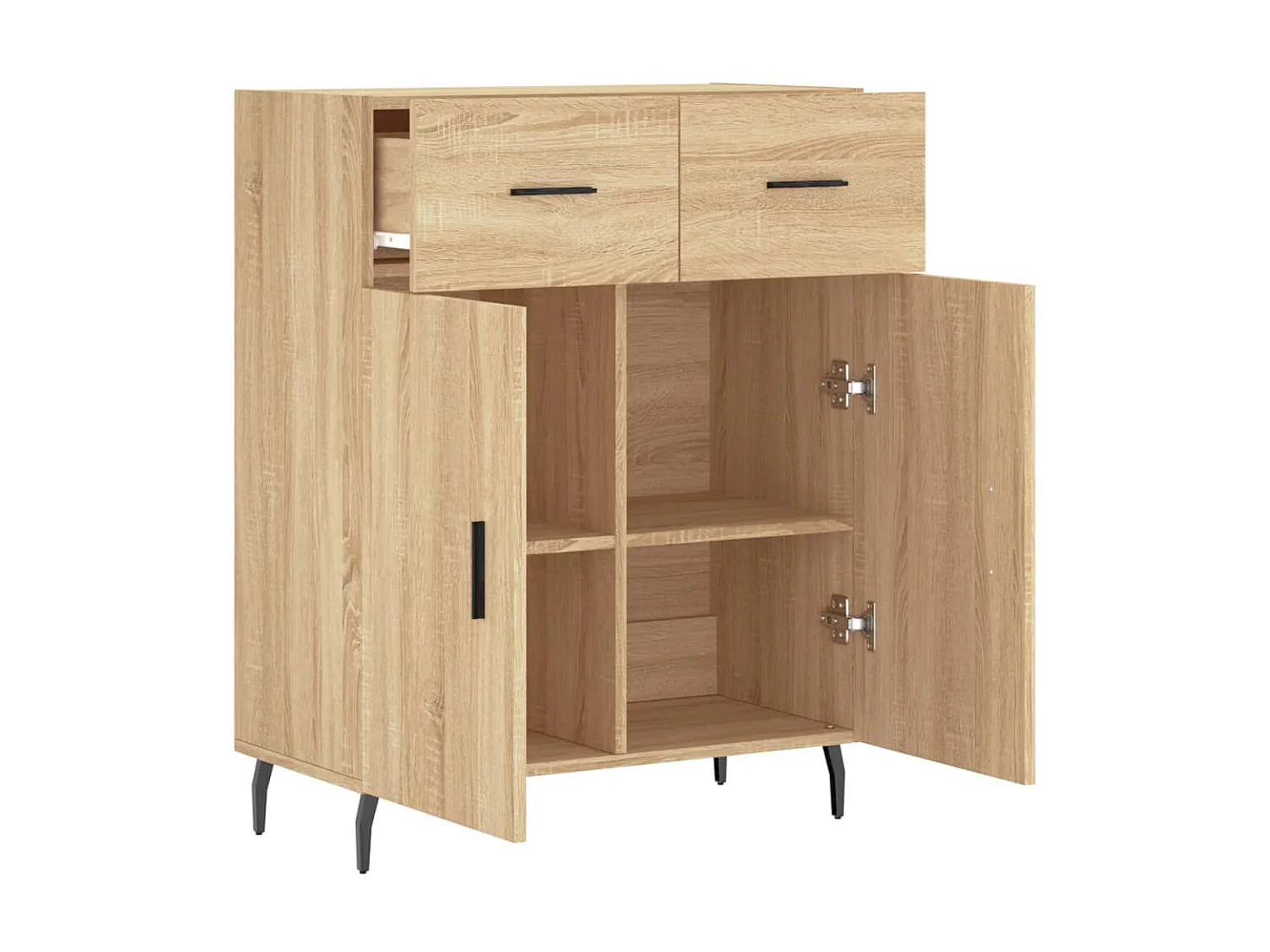 Buffet chêne sonoma 69,5x34x90 cm bois d'ingénierie QWE64072