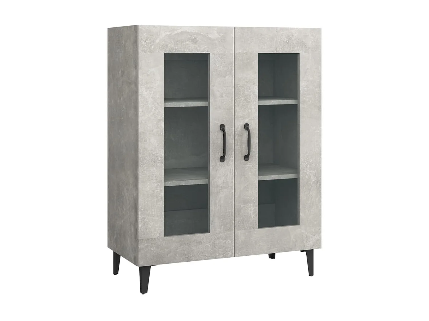 Buffet gris béton 69,5x34x90 cm bois d'ingénierie EGER54899