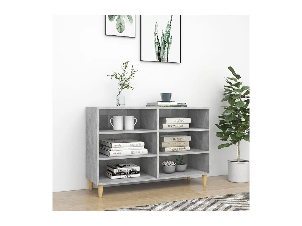 Buffet Gris béton 103,5x35x70 cm Aggloméré EGER47205