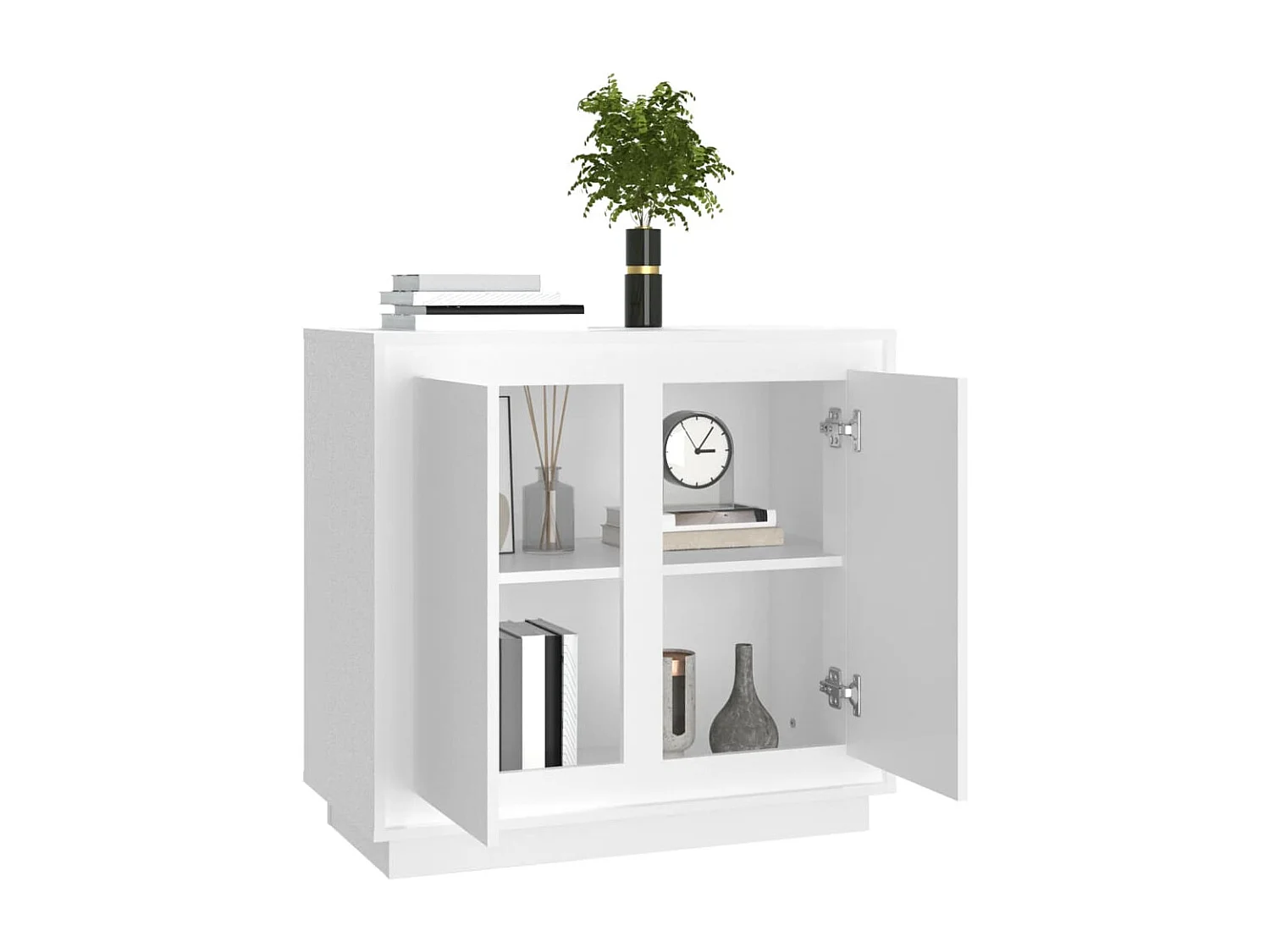 Dressoir 80x34x75 cm bewerkt hout wit NL396829