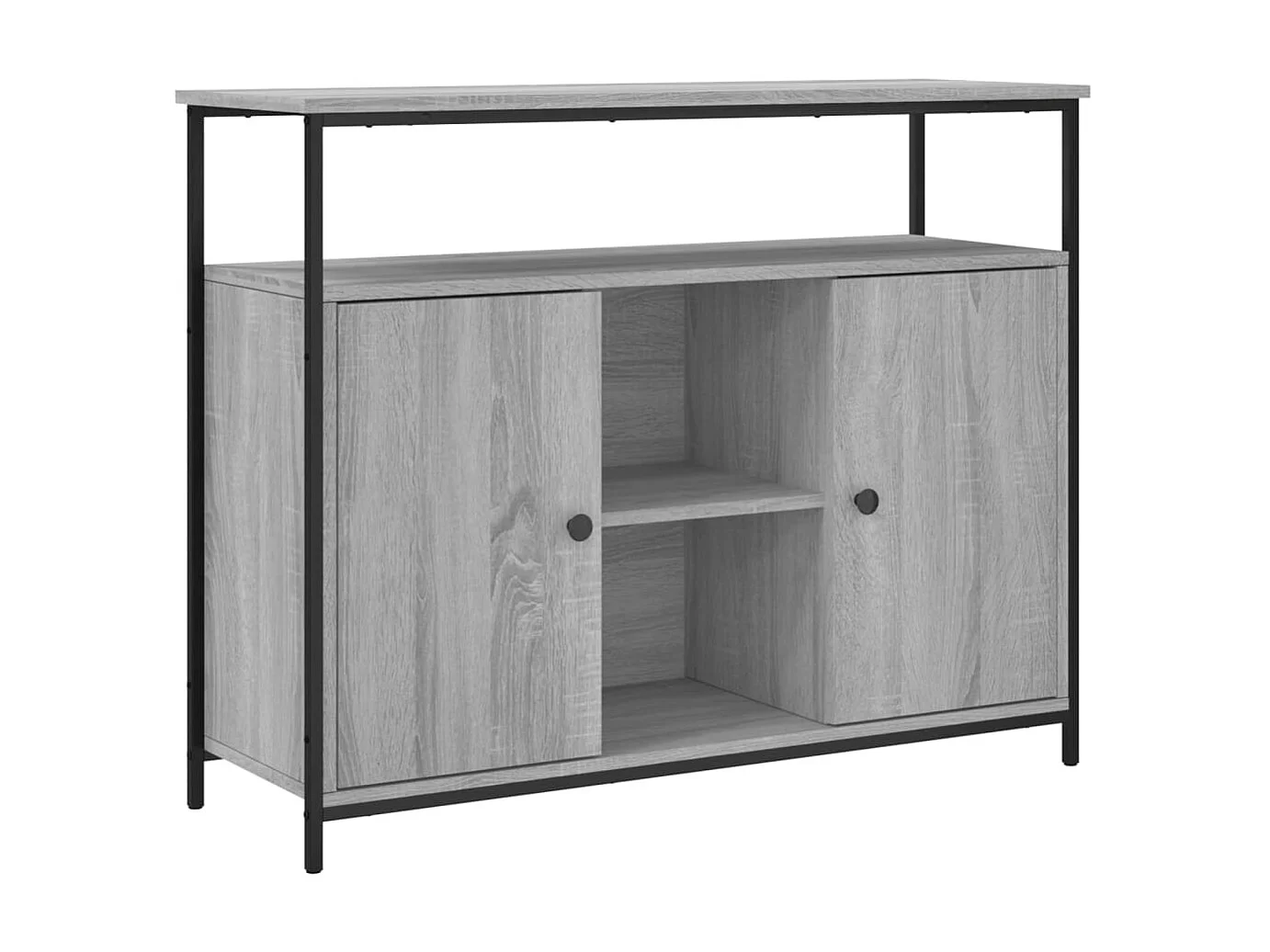 Buffet sonoma gris 100x35x80 cm bois d'ingénierie QWE21712