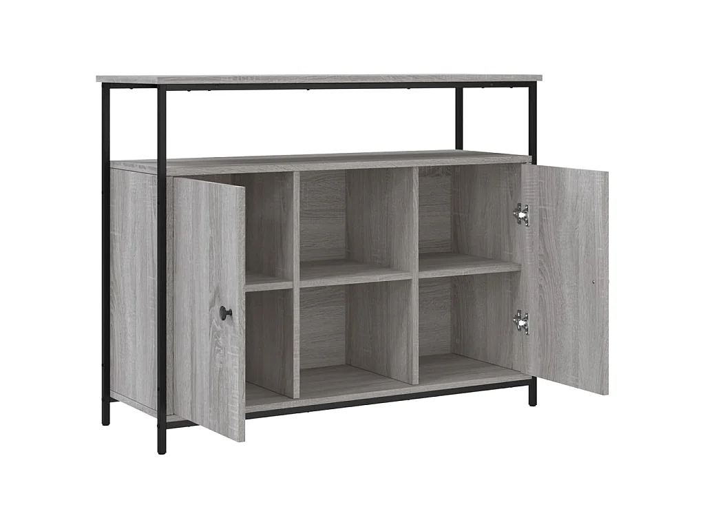 Buffet sonoma gris 100x35x80 cm bois d'ingénierie QWE21712