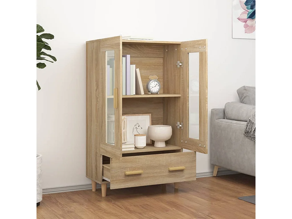 Buffet haut Chêne sonoma 70x31x115 cm Bois d'ingénierie EGER56326