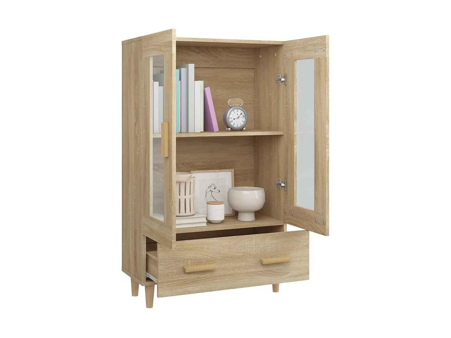 Buffet haut Chêne sonoma 70x31x115 cm Bois d'ingénierie EGER56326