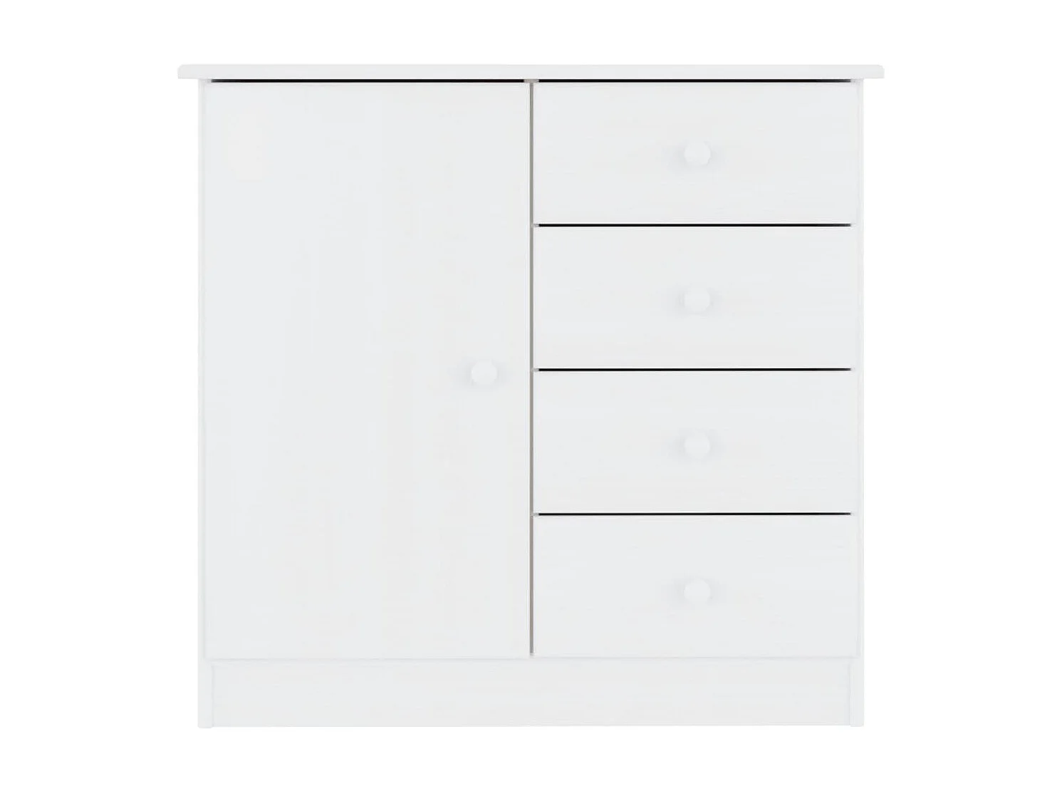 Buffet ALTA blanc 77x35x73 cm bois massif de pin QWE54996