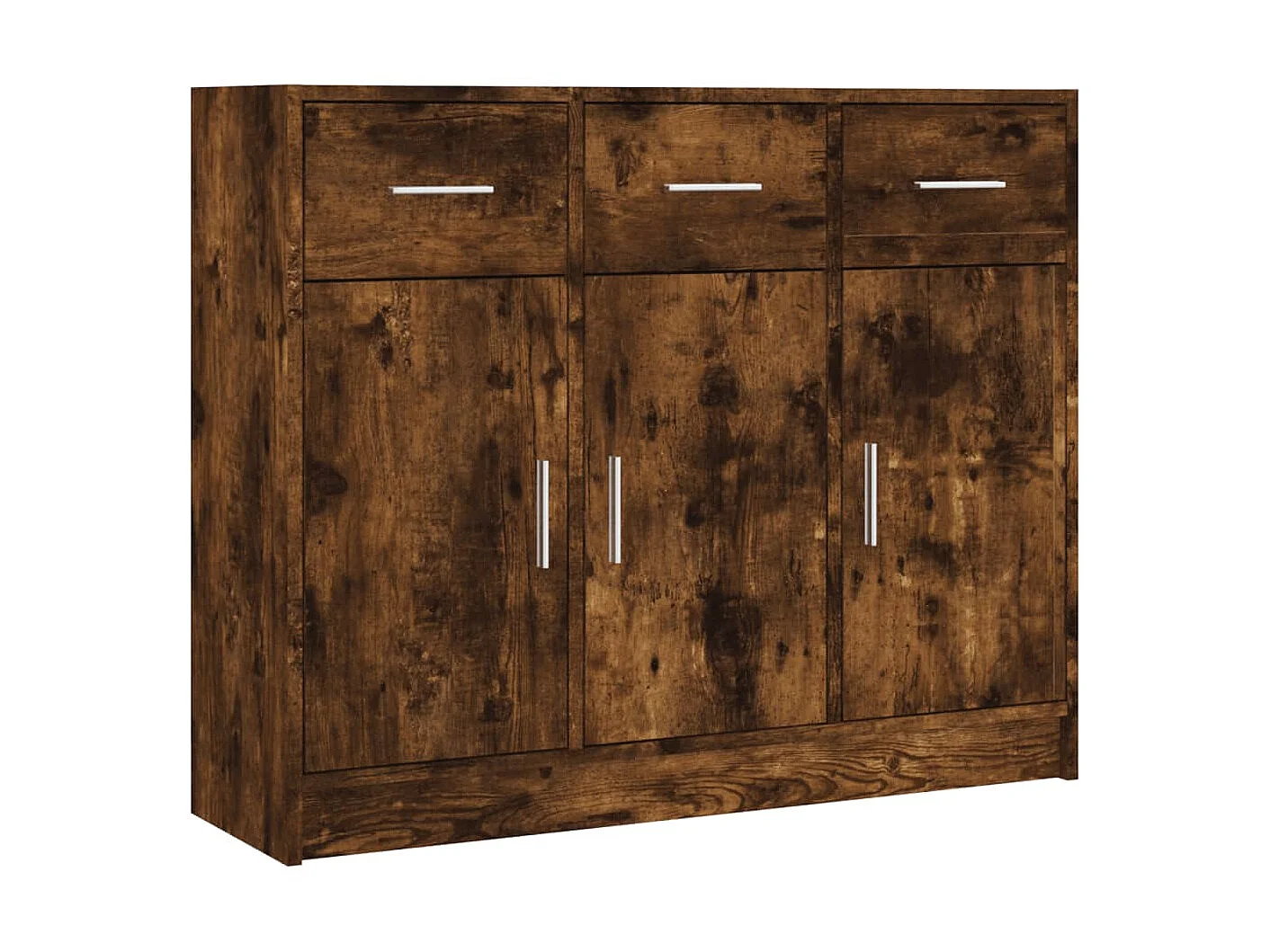 Aparador madera de ingeniería roble ahumado 91x28x75 cm ES92508