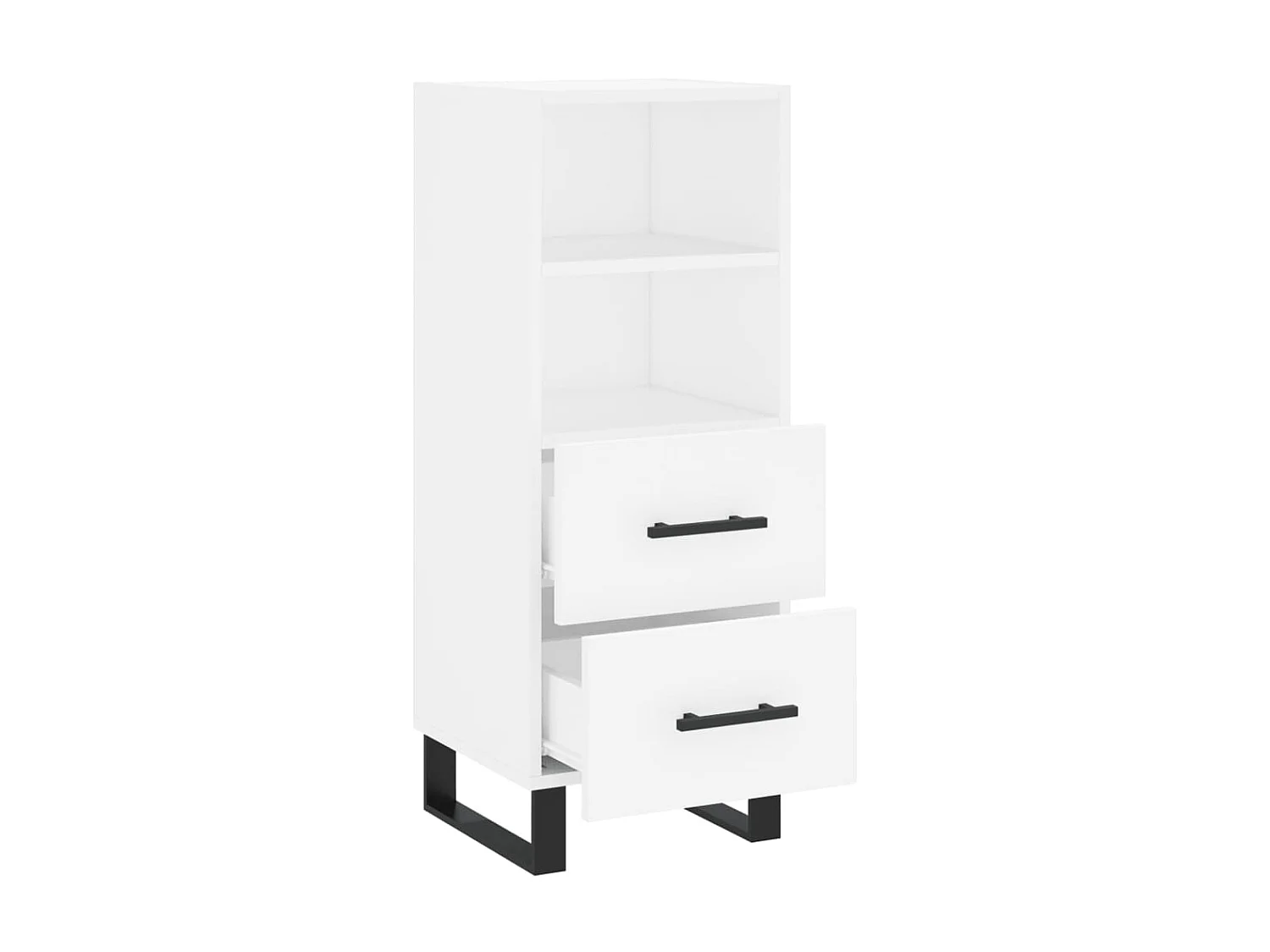 Buffet blanc 34,5x34x90 cm bois d'ingénierie QWE17476