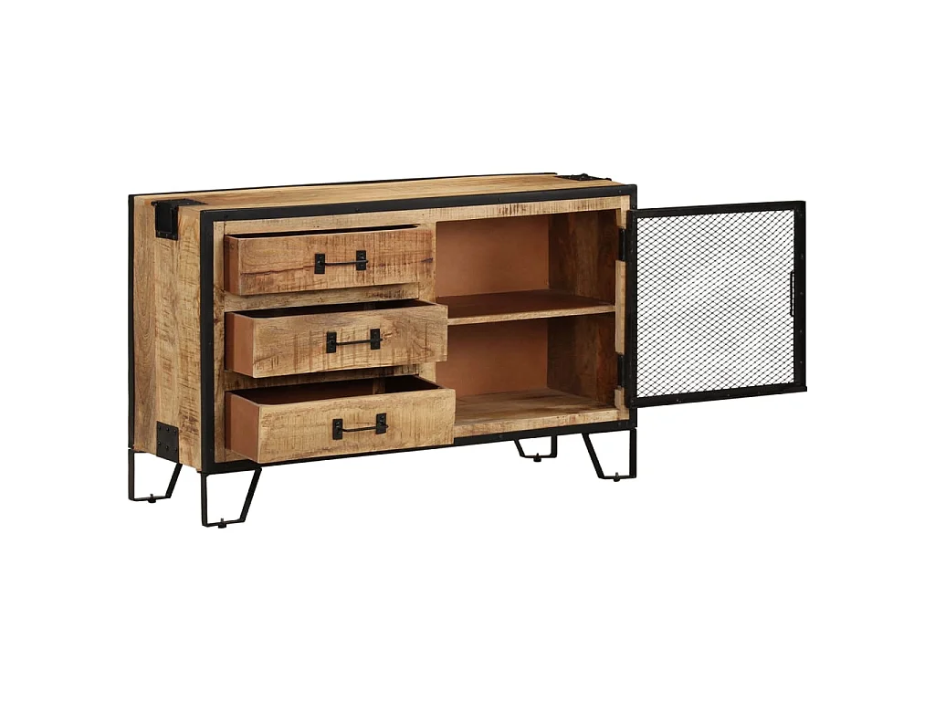 Buffet 100x31x60 cm Bois de manguier massif brut EGER86421