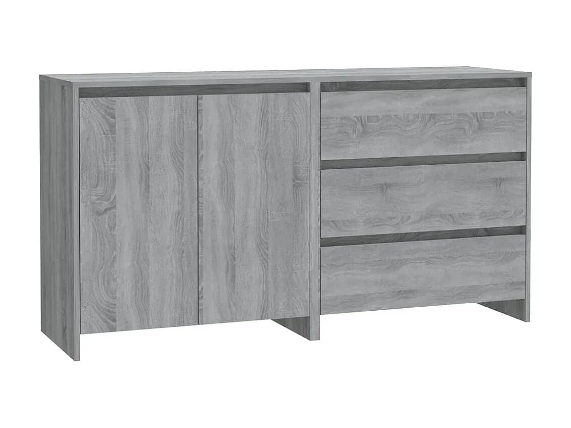 Buffets 2 pcs Sonoma gris Bois d'ingénierie EGER27932