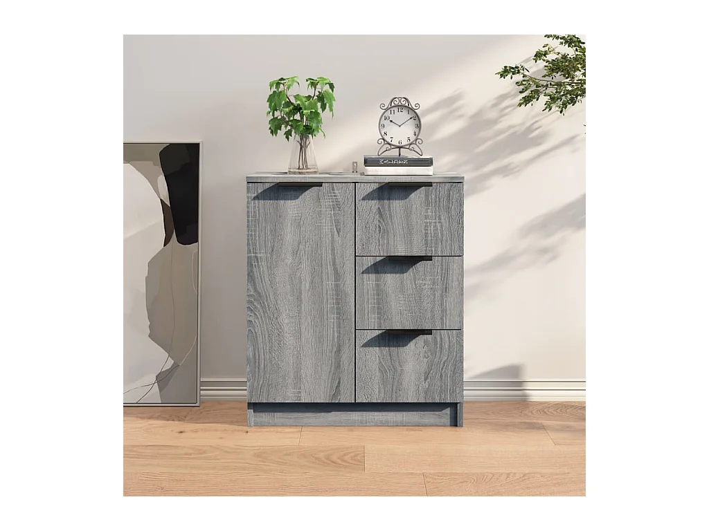 Buffet Sonoma gris 60x30x70 cm Bois d'ingénierie EGER38341