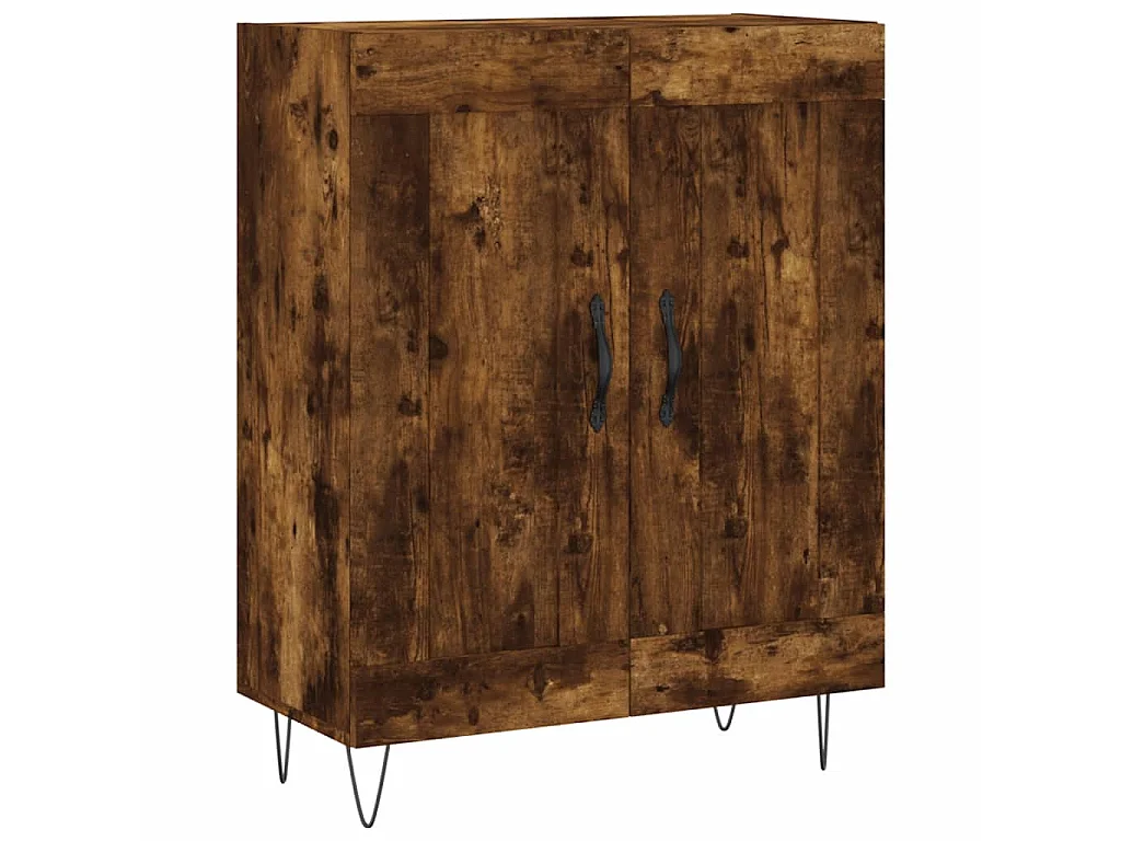 Buffet chêne fumé 69,5x34x90 cm bois d'ingénierie QWE67600
