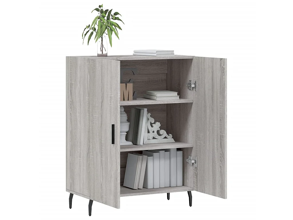Buffet sonoma gris 69,5x34x90 cm bois d'ingénierie QWE11034