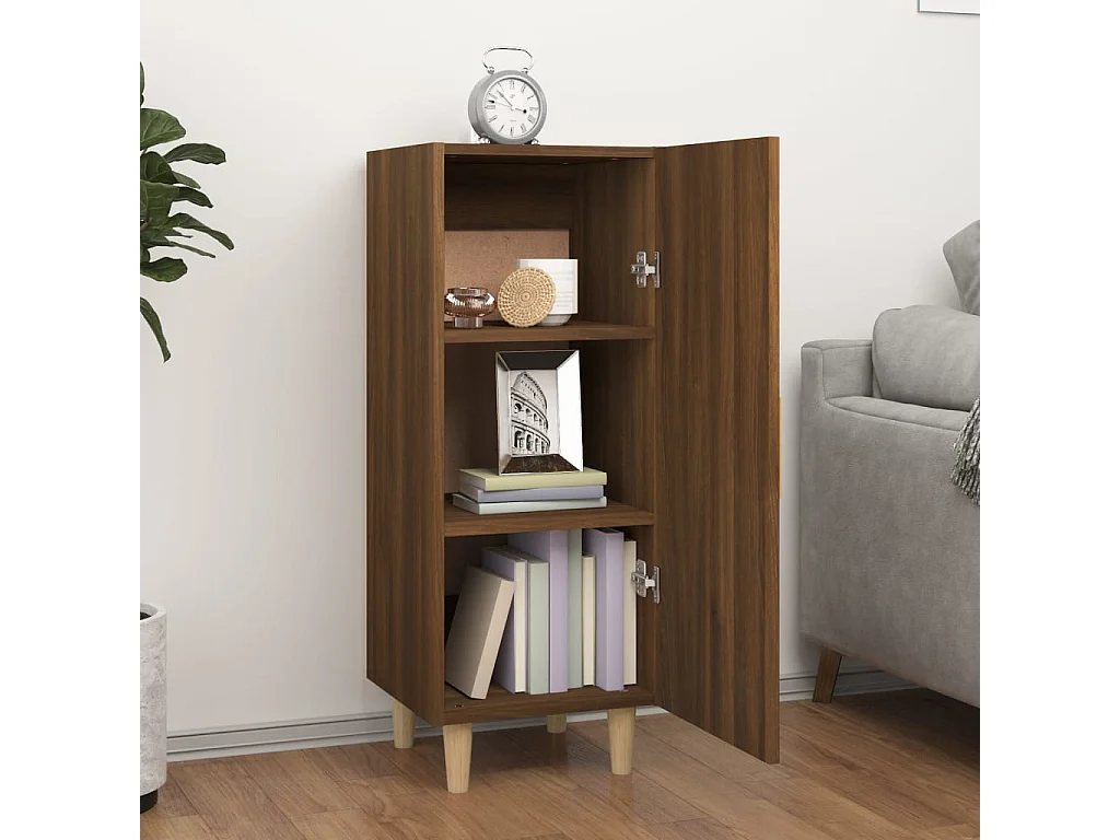 Buffet Chêne marron 34,5x34x90 cm Bois d'ingénierie EGER62115