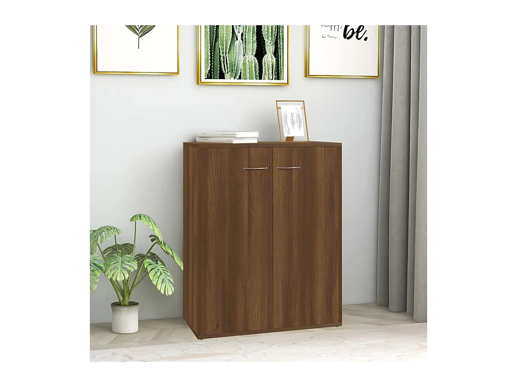 Buffet Chêne marron 60x30x75 cm Bois d'ingénierie EGER60252