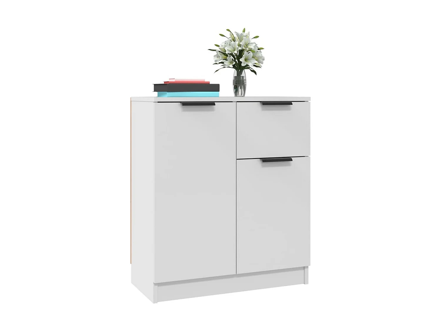 Buffet Blanc 60x30x70 cm Bois d'ingénierie QWE99327