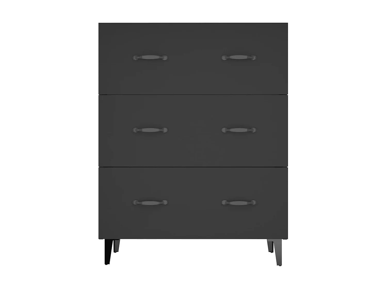 Dressoir 69,5x34x90 cm bewerkt hout zwart NL975096