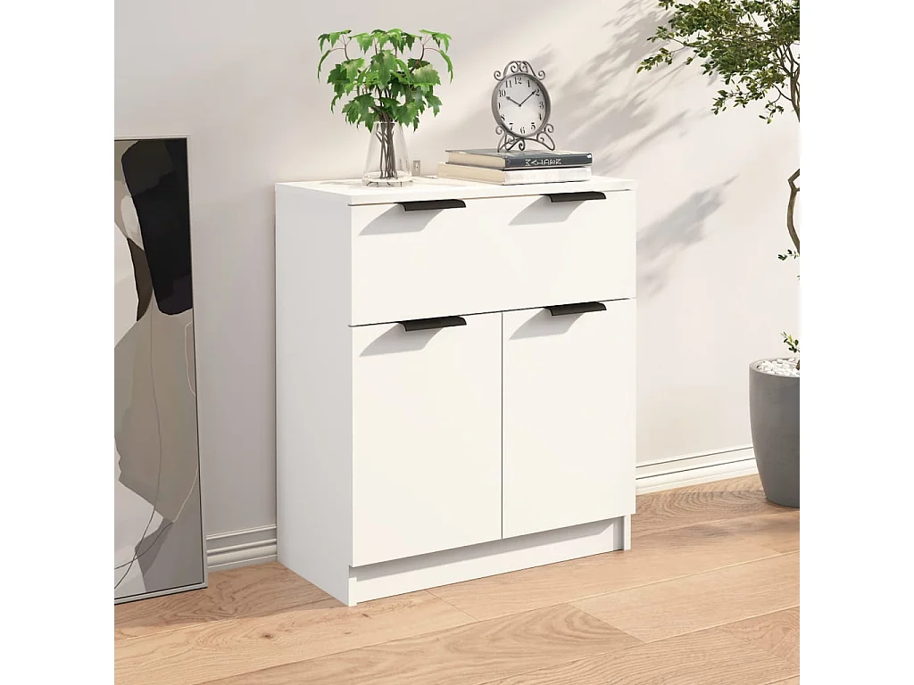 Buffet Blanc 60x30x70 cm Bois d'ingénierie EGER94943