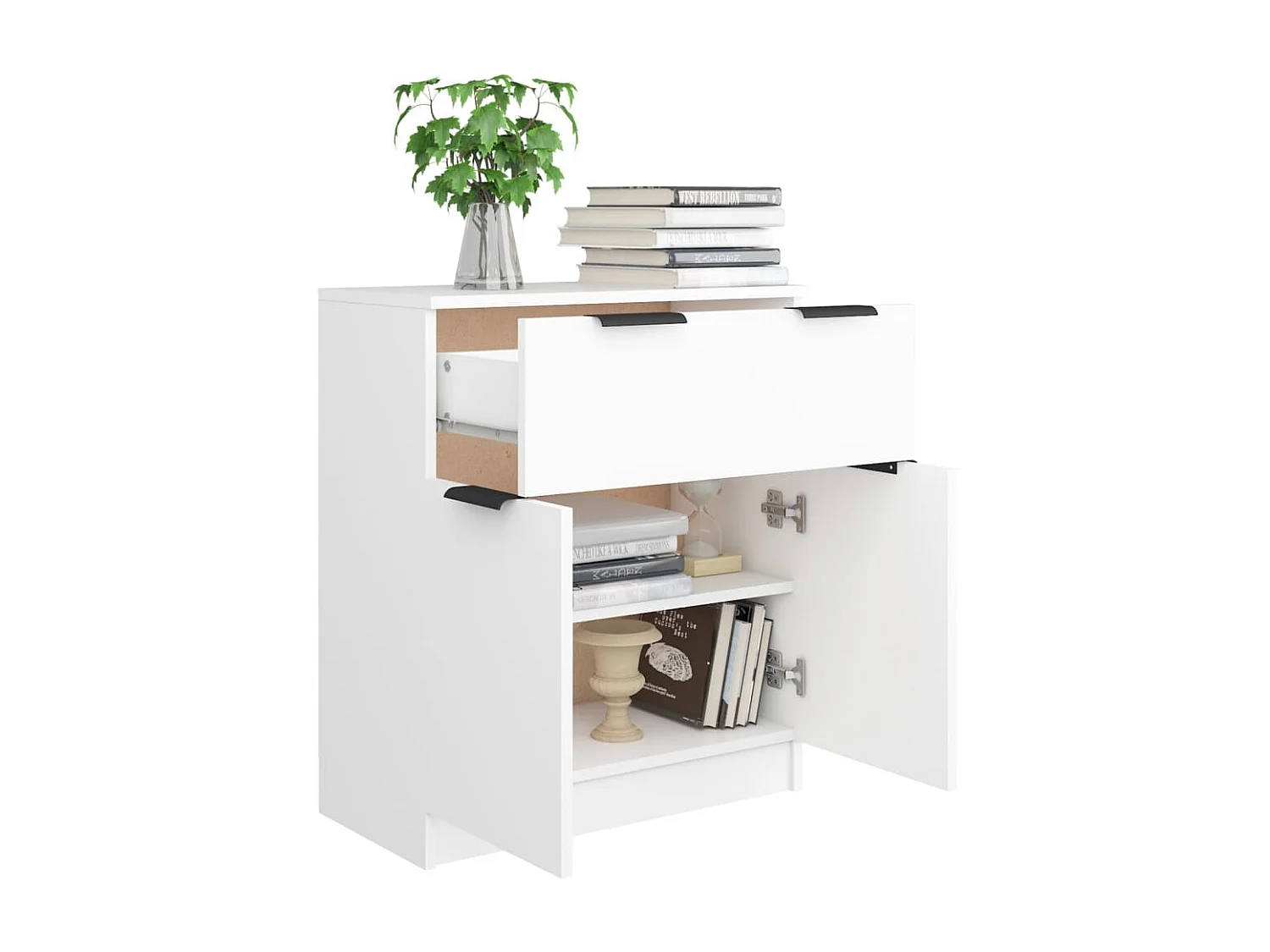 Buffet Blanc 60x30x70 cm Bois d'ingénierie EGER94943