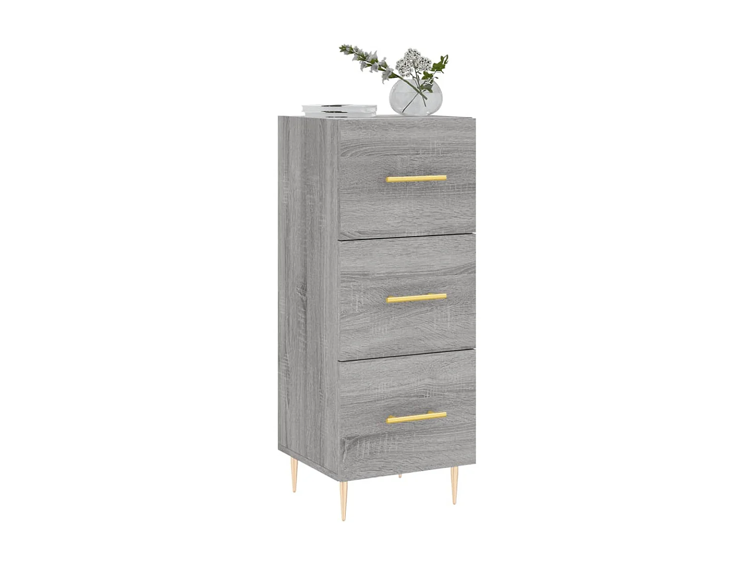 Aparador madera de ingeniería gris Sonoma 34,5x34x90 cm ES16456