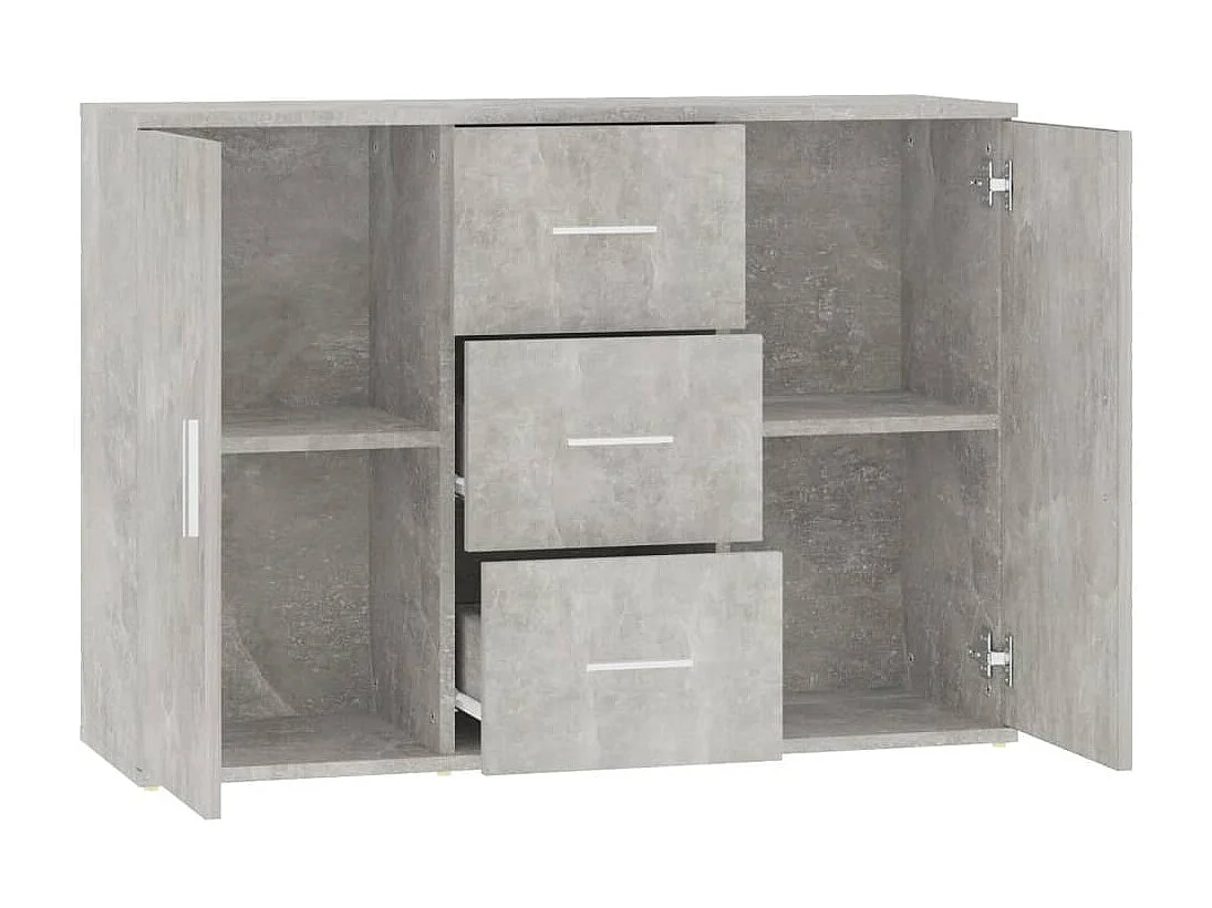 Buffet Gris béton 91x29,5x65 cm Bois d'ingénierie EGER85724