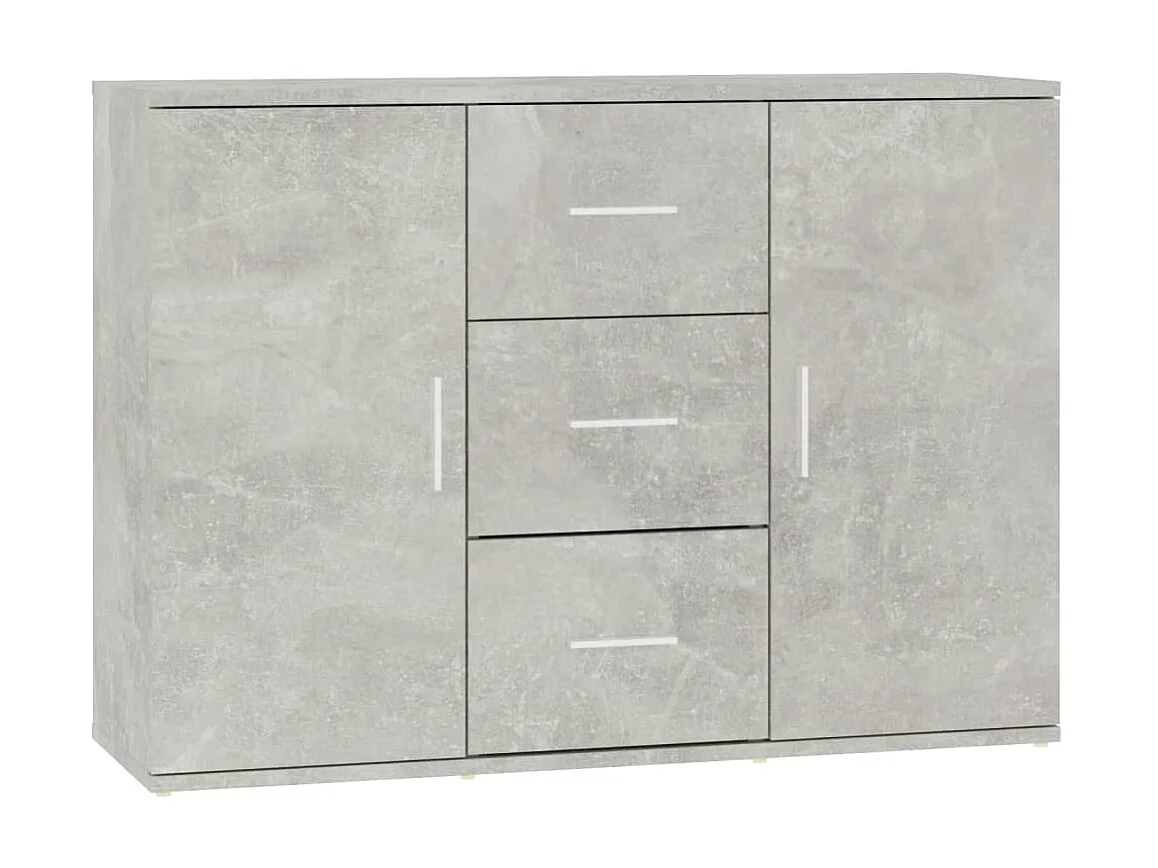 Aparador de madera contrachapada gris hormigón 91x29,5x65 cm ES37114