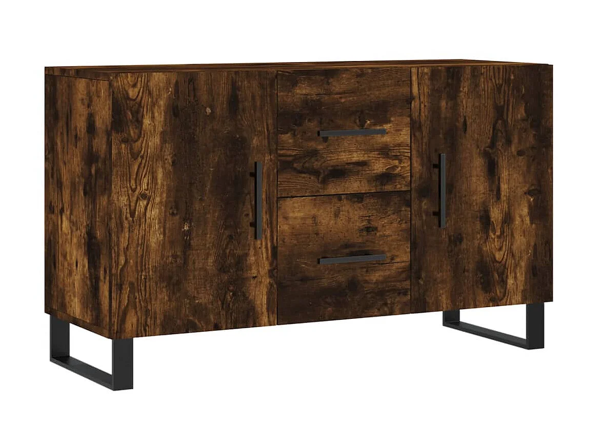 Aparador madera de ingeniería roble ahumado 100x36x60 cm ES61289