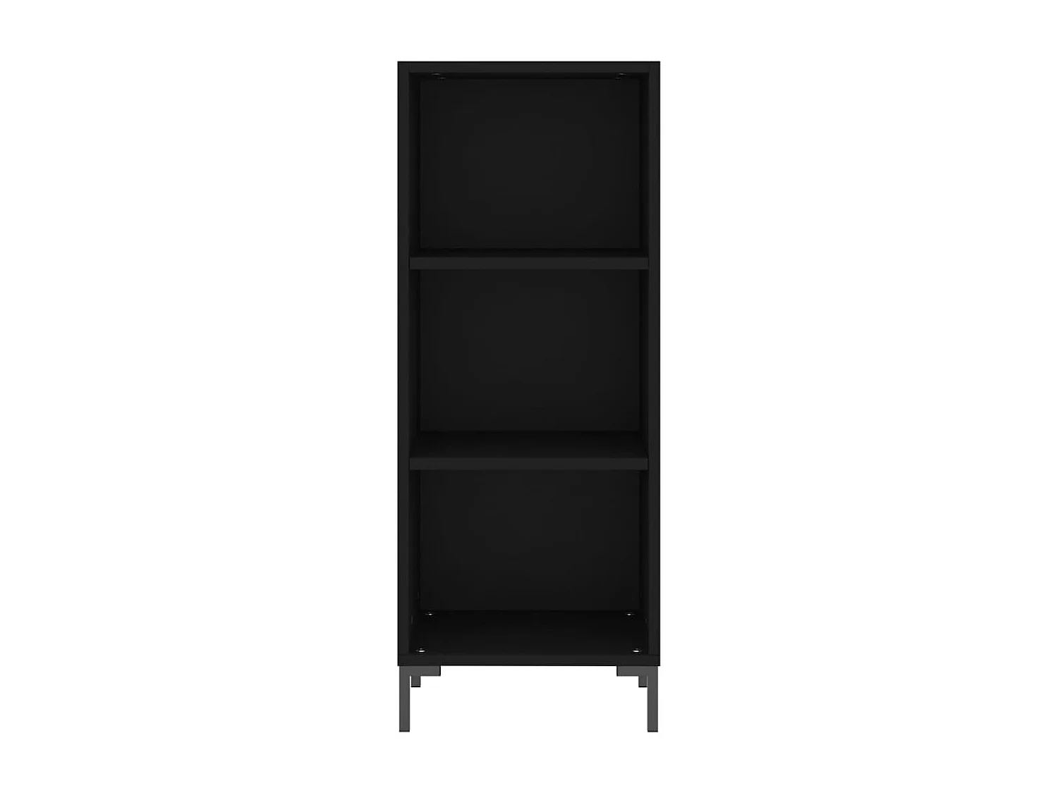Buffet noir 34,5x32,5x90 cm bois d'ingénierie QWE69095