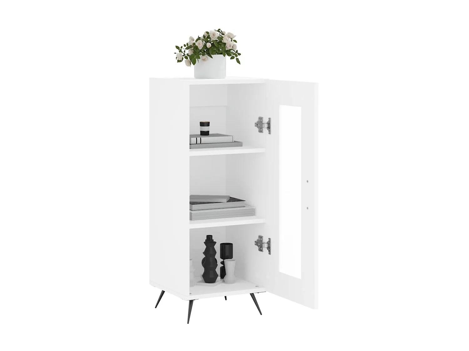 Buffet blanc 34,5x34x90 cm bois d'ingénierie QWE29857