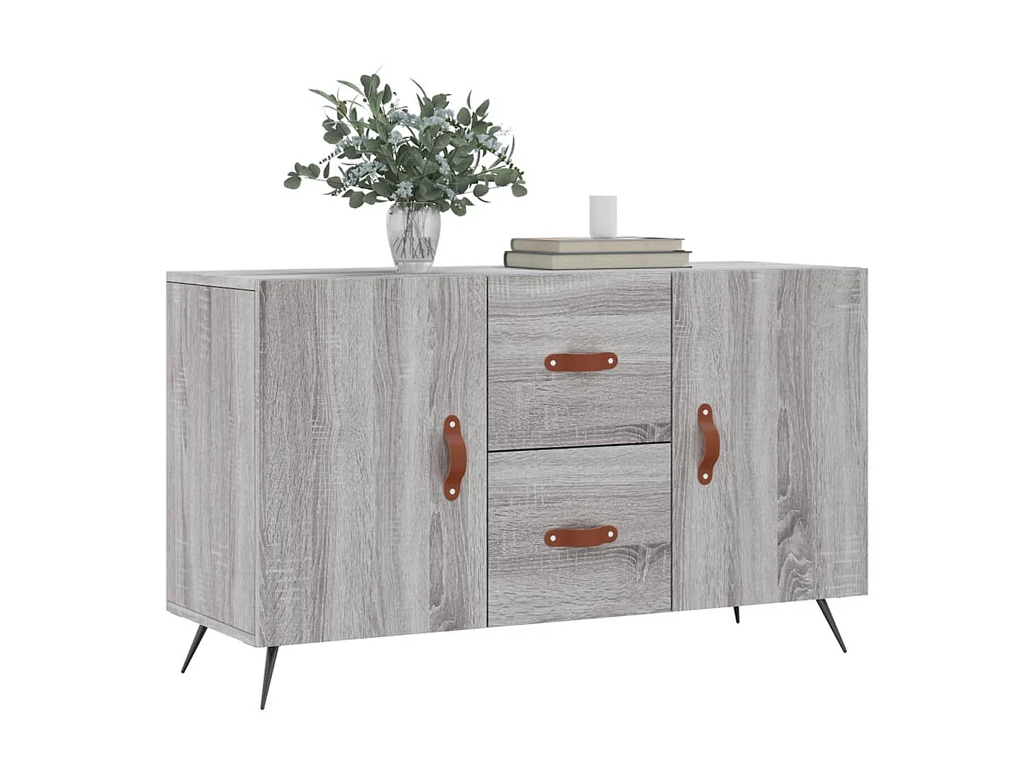 Buffet sonoma gris 100x36x60 cm bois d'ingénierie QWE26149