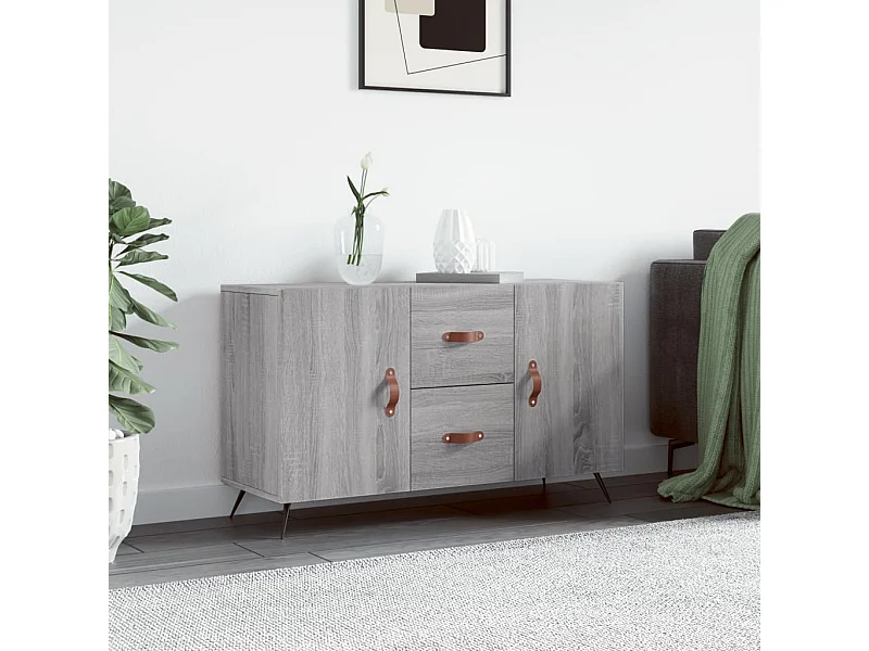 Buffet sonoma gris 100x36x60 cm bois d'ingénierie QWE26149