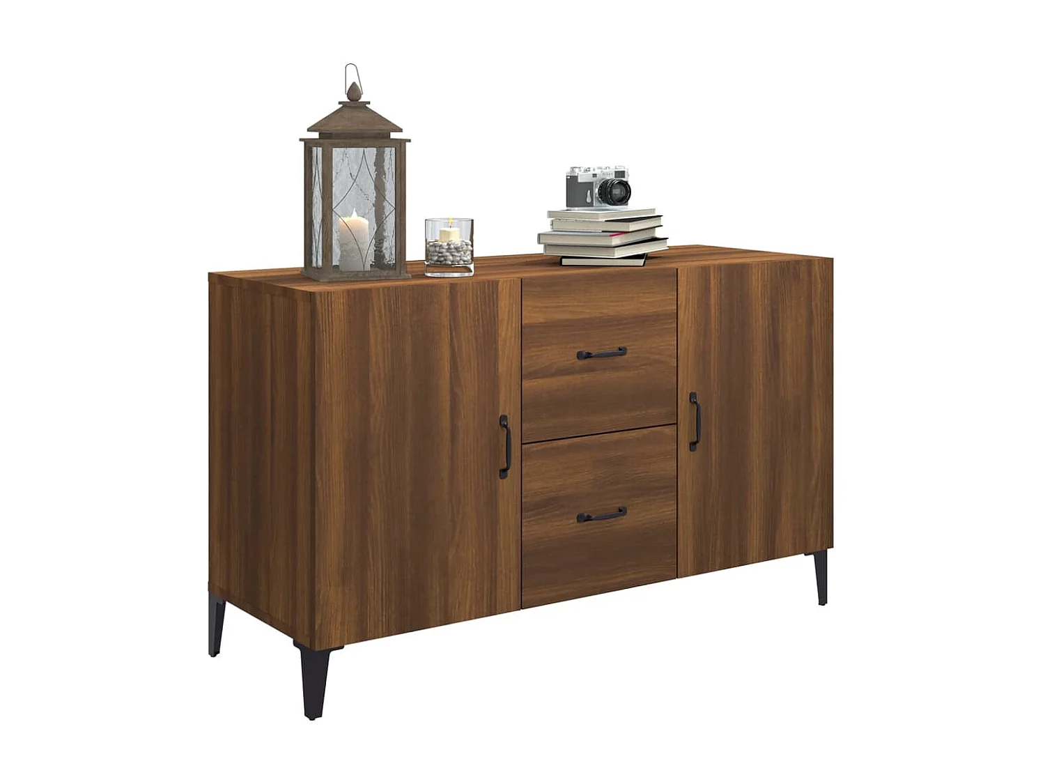 Buffet chêne marron 100x36x60 cm bois d'ingénierie EGER71530