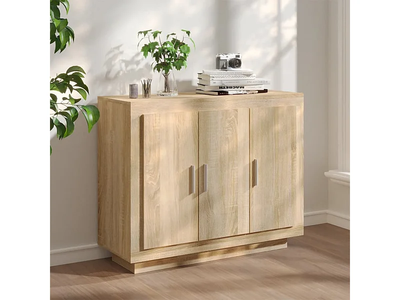 Buffet Chêne sonoma 92x35x75 cm Bois d'ingénierie EGER69923