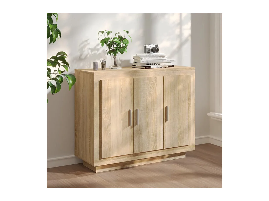 Buffet Chêne sonoma 92x35x75 cm Bois d'ingénierie EGER69923