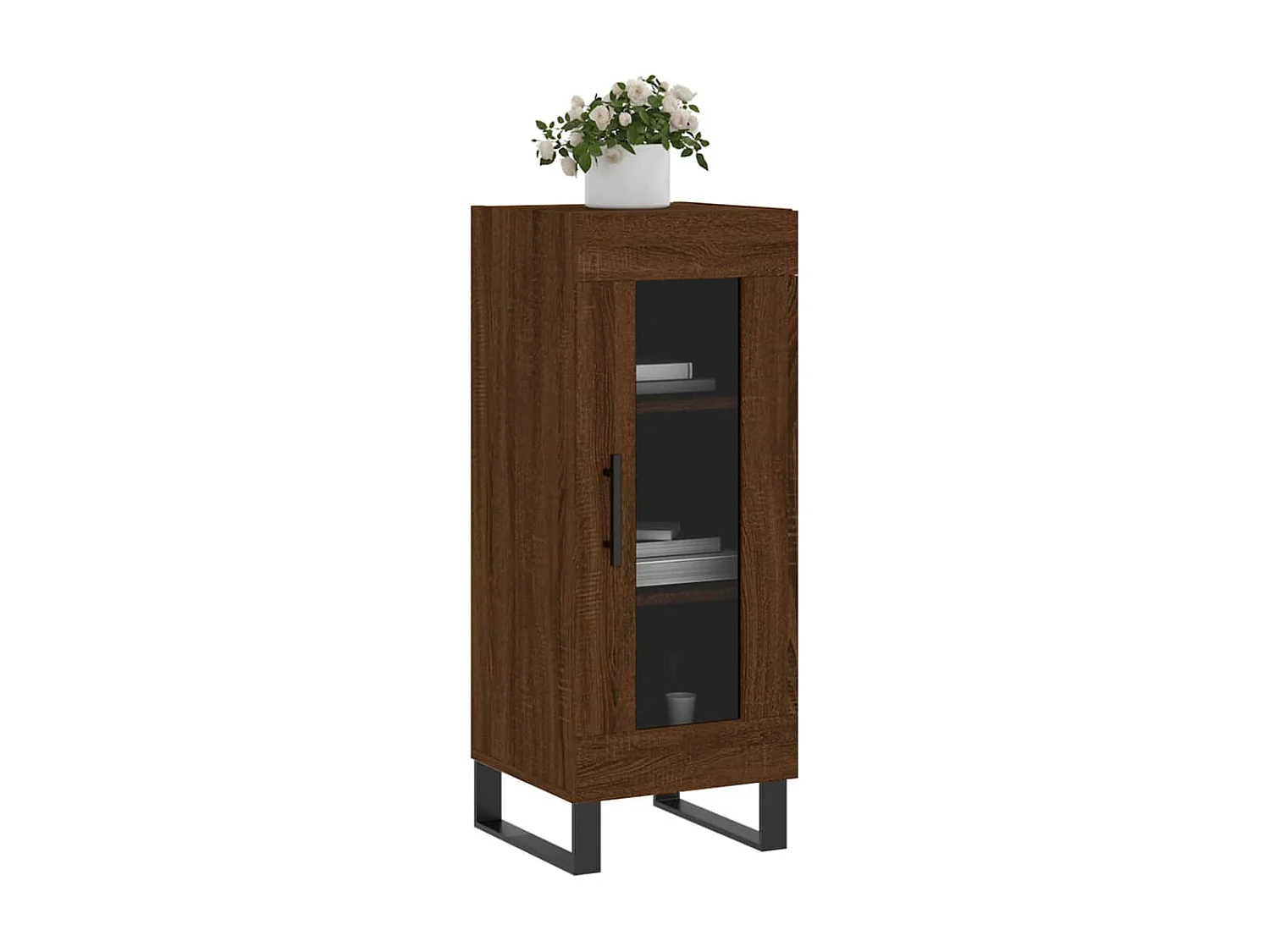 Buffet Chêne marron 34,5x34x90 cm Bois d'ingénierie QWE46739