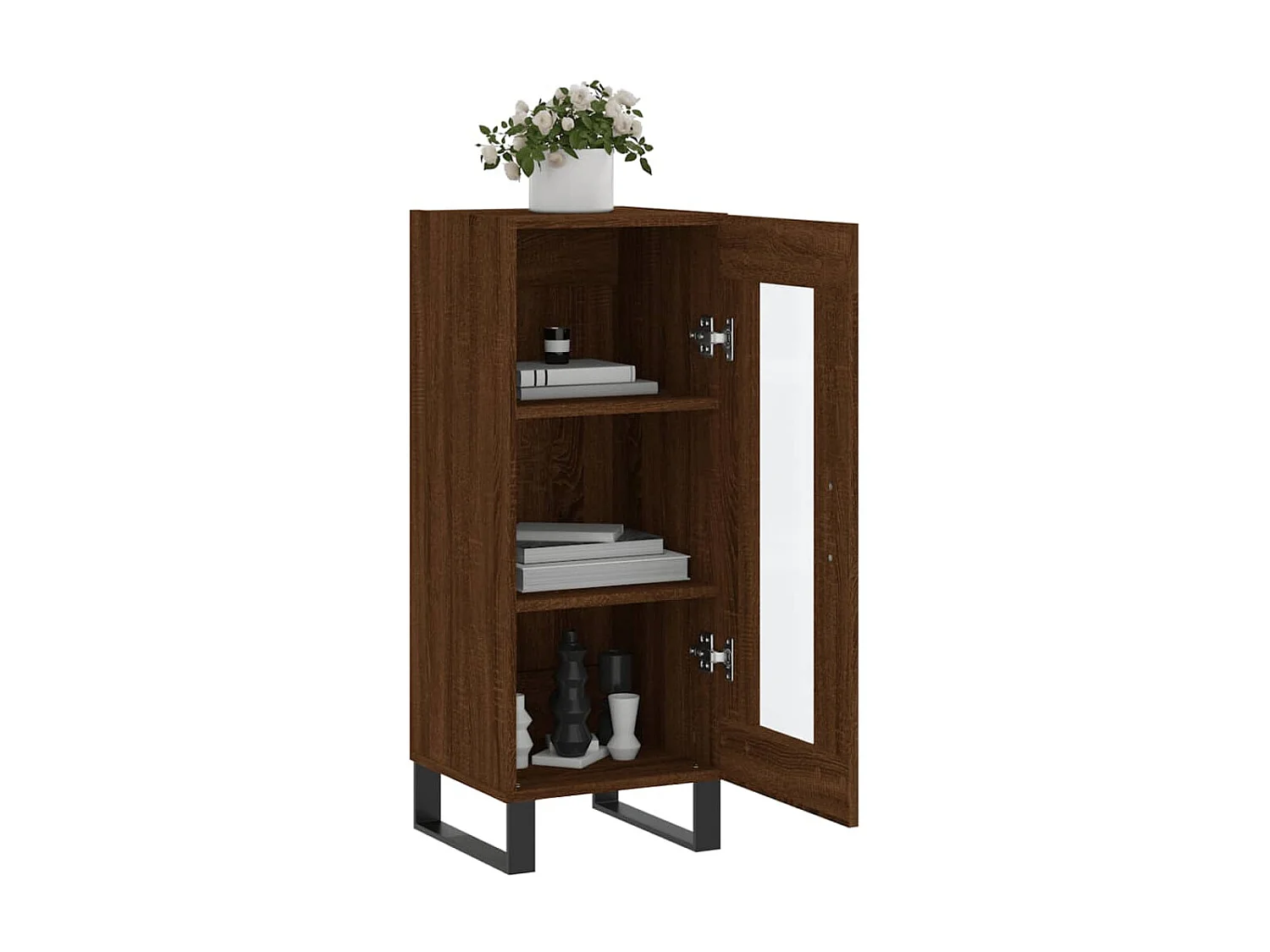 Buffet Chêne marron 34,5x34x90 cm Bois d'ingénierie QWE46739