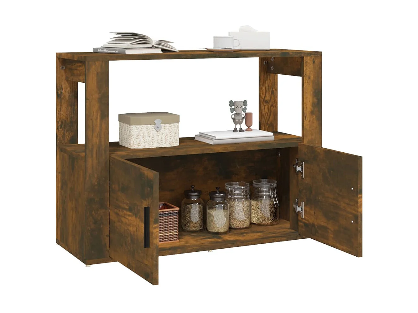 Buffet Chêne fumé 80x30x60 cm Bois d'ingénierie EGER98683