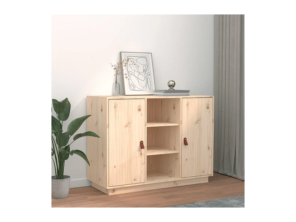 Buffet 100x40x75 cm Bois massif de pin QWE79845
