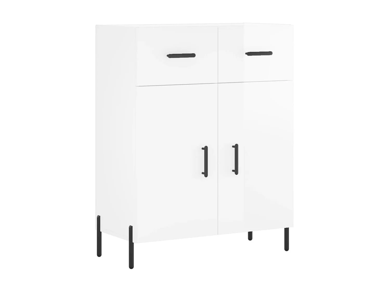 Aparador 69,5x34x90 cm madeira processada branco brilhante PT504992