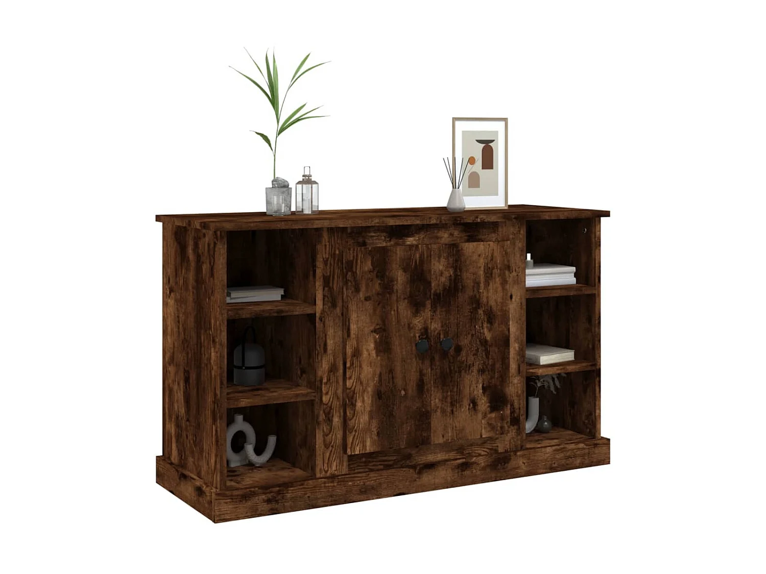 Dressoir 100x35,5x60 cm bewerkt hout gerookt eikenkleurig NL39706