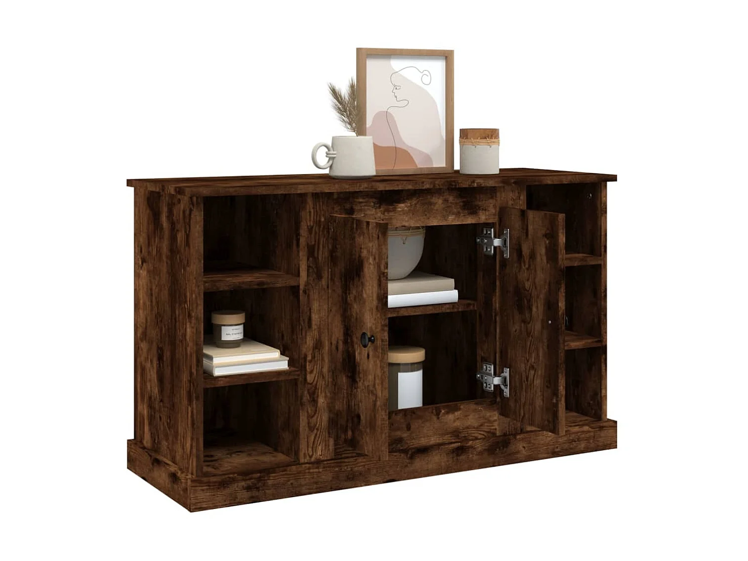 Buffet Chêne fumé 100x35,5x60 cm Bois d'ingénierie EGER96280