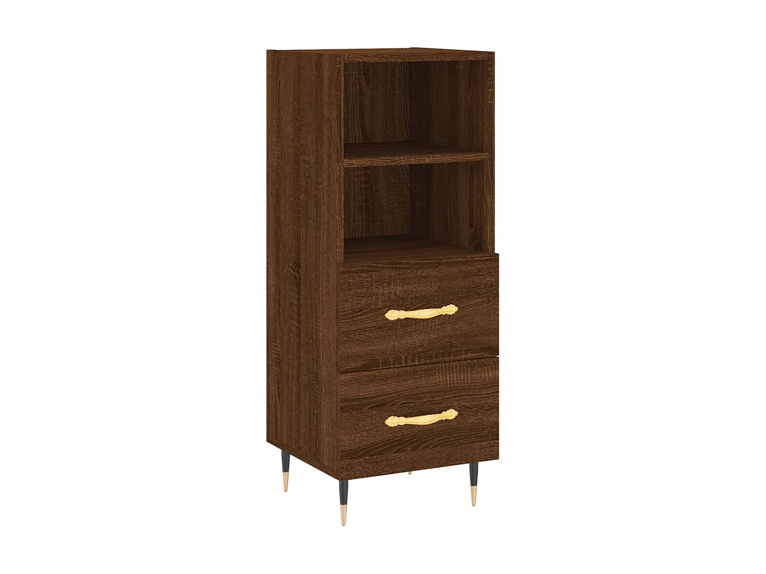 Buffet Chêne marron 34,5x34x90 cm Bois d'ingénierie QWE87613