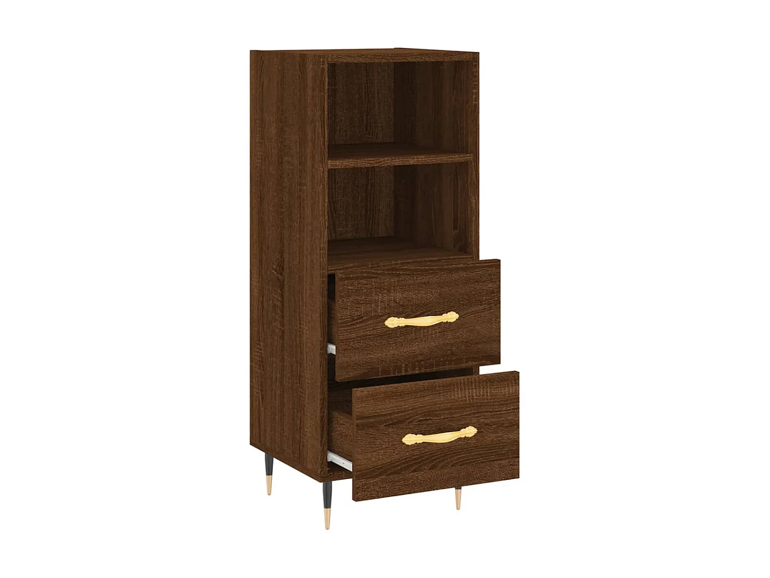 Buffet Chêne marron 34,5x34x90 cm Bois d'ingénierie QWE87613