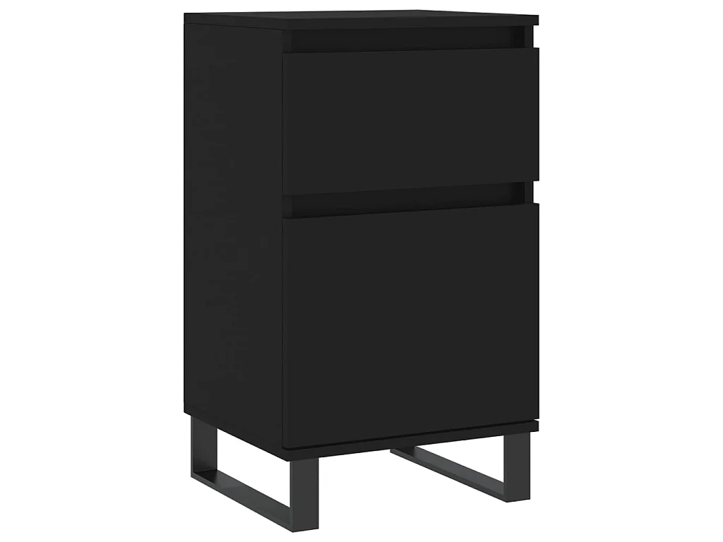 Aparadores 2 pcs 40x35x70 cm derivados de madeira preto PT584056