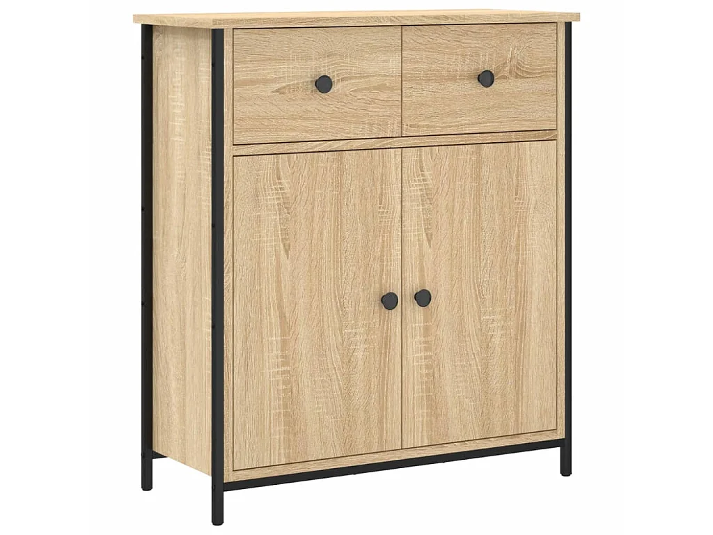 Buffet chêne sonoma 70x30x80 cm bois d'ingénierie QWE87868