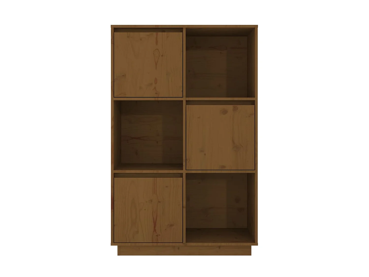 Highboard,Kommode Honigbraun 74x35x117 cm Massivholz Kiefer -gkd254891